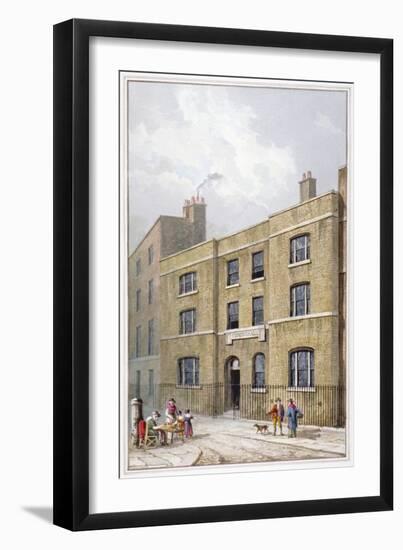 Building in Old Broad Street Which Bears the Pinners' Hall Sign, City of London, 1815-George Shepherd-Framed Giclee Print