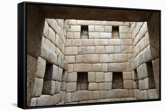 Building Interior, Machu Picchu, Peru-Matthew Oldfield-Framed Stretched Canvas