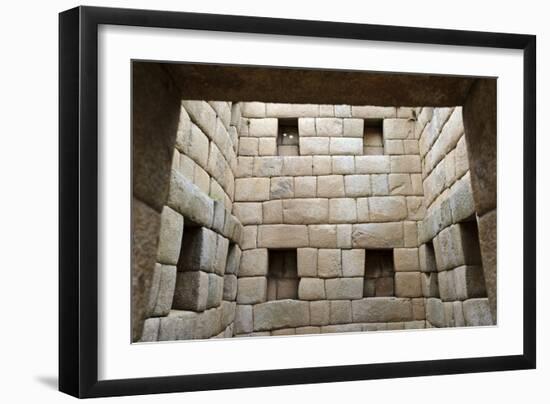 Building Interior, Machu Picchu, Peru-Matthew Oldfield-Framed Photographic Print