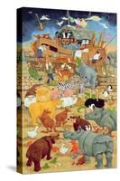 Building Noah's Ark-Linda Benton-Stretched Canvas