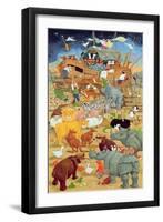 Building Noah's Ark-Linda Benton-Framed Giclee Print