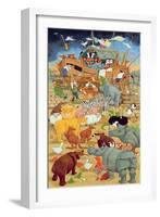 Building Noah's Ark-Linda Benton-Framed Giclee Print