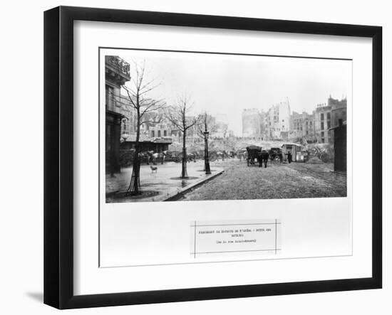 Building of Avenue De L'Opera, Butte Des Moulins, from Rue Saint-Honore, Paris, 1858-78-Charles Marville-Framed Giclee Print