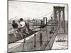 Building of Brooklyn Bridge-null-Mounted Giclee Print