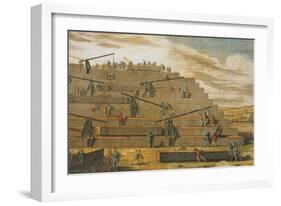 Building of Pyramids of Giza, Egypt-Science Source-Framed Giclee Print