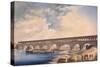 Building of the Bridge at Canaro-null-Stretched Canvas