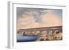 Building of the Bridge at Canaro-null-Framed Art Print