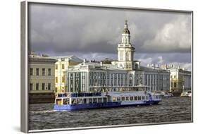 Building of the First Russian Museum Kunstkamera (Kustkammer) in St. Petersburg, Russia-Gavin Hellier-Framed Photographic Print