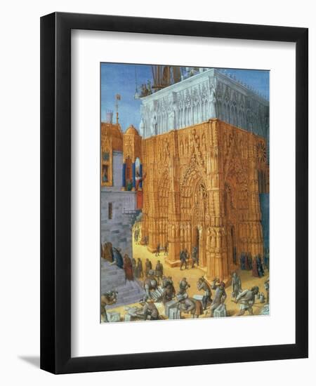 Building of the Temple of Jerusalem-Science Source-Framed Premium Giclee Print