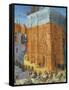 Building of the Temple of Jerusalem-Science Source-Framed Stretched Canvas