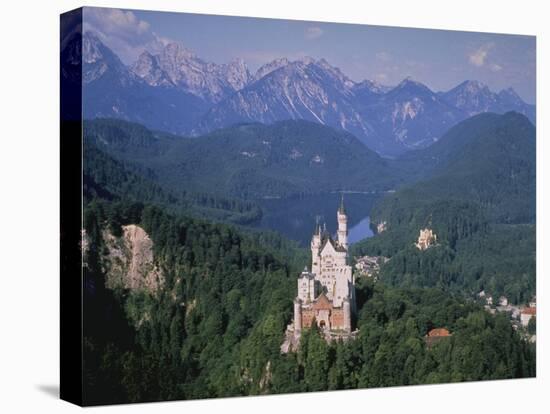 Building on Hill Neuschwanstein Germany-null-Stretched Canvas