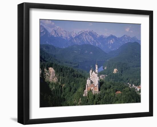 Building on Hill Neuschwanstein Germany-null-Framed Photographic Print