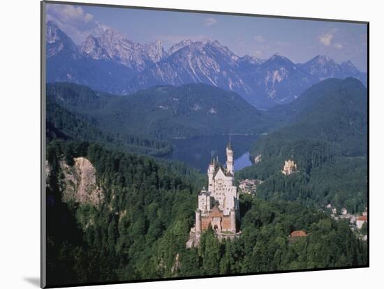 Building on Hill Neuschwanstein Germany-null-Mounted Photographic Print