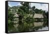 Building on Stilts Reflected in the River Amazon, Peru, South America-Sybil Sassoon-Framed Stretched Canvas