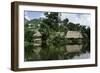Building on Stilts Reflected in the River Amazon, Peru, South America-Sybil Sassoon-Framed Photographic Print
