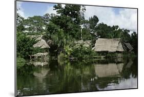 Building on Stilts Reflected in the River Amazon, Peru, South America-Sybil Sassoon-Mounted Photographic Print