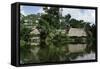 Building on Stilts Reflected in the River Amazon, Peru, South America-Sybil Sassoon-Framed Stretched Canvas