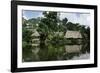 Building on Stilts Reflected in the River Amazon, Peru, South America-Sybil Sassoon-Framed Photographic Print