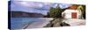 Building on the Beach, Cinnamon Bay, Virgin Islands National Park, St. John, US Virgin Island-null-Stretched Canvas