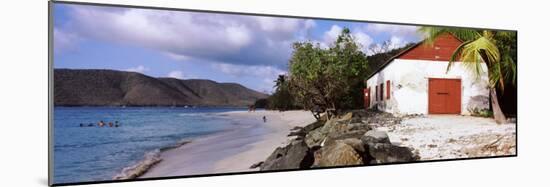 Building on the Beach, Cinnamon Bay, Virgin Islands National Park, St. John, US Virgin Island-null-Mounted Photographic Print