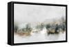 Building on Watercolor Background. City on Watercolor Background.-PLotulitStocker-Framed Stretched Canvas