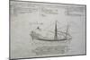 Building Plans for Galley by Unknown Artist, 17th Century-null-Mounted Giclee Print