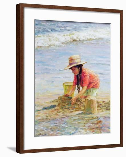 Building Sandcastles-Paul Gribble-Framed Giclee Print