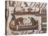 Building Ships in Preparation for War, Bayeux Tapestry, Bayeux, Normandy, France, Europe-Rawlings Walter-Stretched Canvas