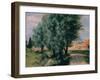 Building Site with Willows, 1846-Adolph Friedrich von Menzel-Framed Giclee Print