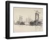 Building the Bridge at Cologne, 1914-Joseph Pennell-Framed Giclee Print