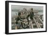 Building the Bridge at the Island of Lobau-Felicien Baron De Myrbach-rheinfeld-Framed Giclee Print