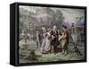 Building the Cradle of Liberty-Jean Leon Gerome Ferris-Framed Stretched Canvas