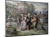 Building the Cradle of Liberty-Jean Leon Gerome Ferris-Mounted Giclee Print