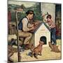"Building the Doghouse", March 24, 1951-Amos Sewell-Mounted Giclee Print