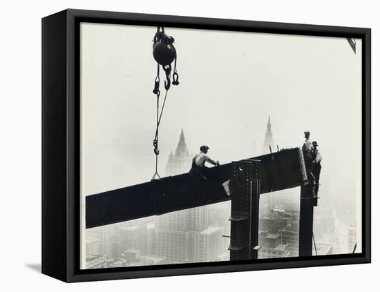 Building the Empire State Building, c.1931 (gelatin silver print)-Lewis Wickes Hine-Framed Stretched Canvas