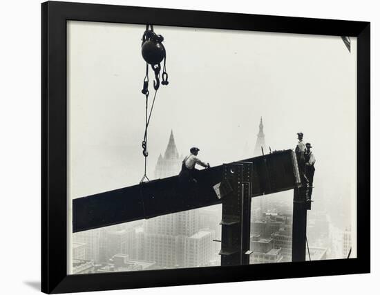 Building the Empire State Building, c.1931 (gelatin silver print)-Lewis Wickes Hine-Framed Photographic Print