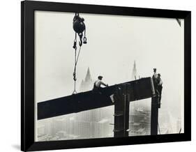 Building the Empire State Building, c.1931 (gelatin silver print)-Lewis Wickes Hine-Framed Photographic Print