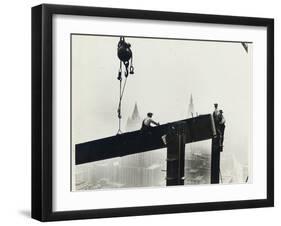 Building the Empire State Building, c.1931 (gelatin silver print)-Lewis Wickes Hine-Framed Photographic Print