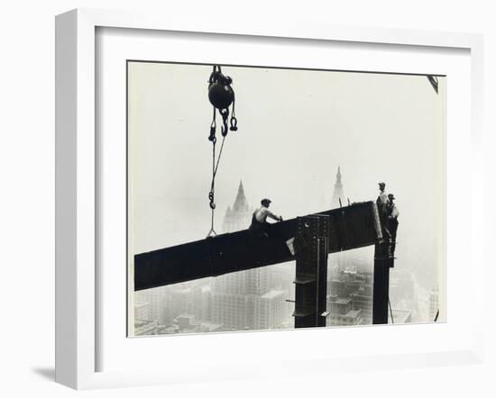 Building the Empire State Building, c.1931 (gelatin silver print)-Lewis Wickes Hine-Framed Photographic Print