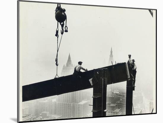 Building the Empire State Building, c.1931 (gelatin silver print)-Lewis Wickes Hine-Mounted Photographic Print