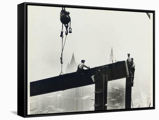 Building the Empire State Building, c.1931 (gelatin silver print)-Lewis Wickes Hine-Framed Stretched Canvas