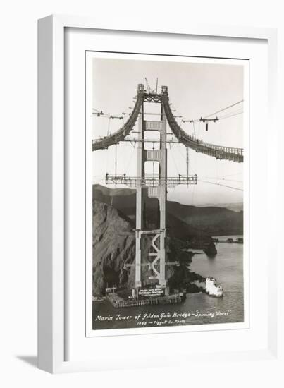 Building the Golden Gate Bridge-null-Framed Art Print