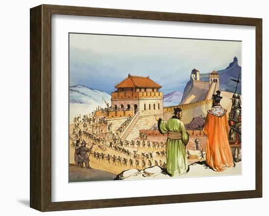 Building the Great Wall of China-Mcbride-Framed Giclee Print