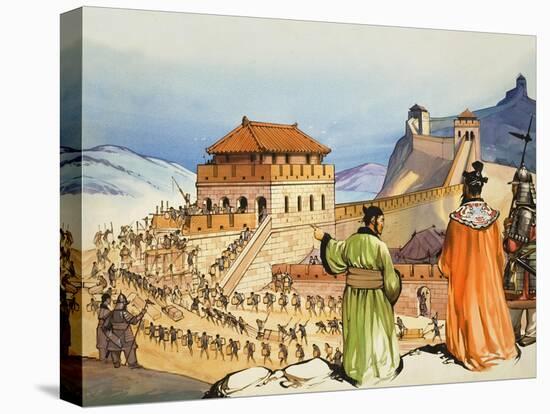 Building the Great Wall of China-Mcbride-Stretched Canvas