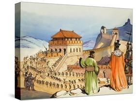 Building the Great Wall of China-Mcbride-Stretched Canvas