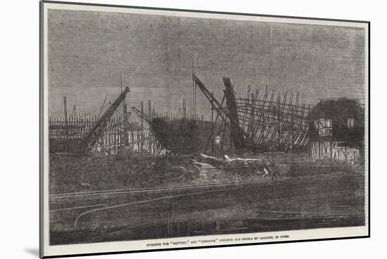 Building the Lapwing and Ringdove Dispatch Gun-Vessels by Gaslight, at Cowes-null-Mounted Giclee Print