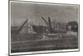 Building the Lapwing and Ringdove Dispatch Gun-Vessels by Gaslight, at Cowes-null-Mounted Giclee Print