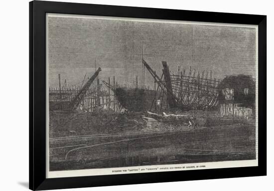 Building the Lapwing and Ringdove Dispatch Gun-Vessels by Gaslight, at Cowes-null-Framed Giclee Print