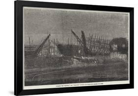 Building the Lapwing and Ringdove Dispatch Gun-Vessels by Gaslight, at Cowes-null-Framed Giclee Print