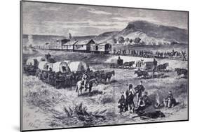 Building the Northern Pacific Railroad, from Harper's Weekly, 17th July 1875-null-Mounted Giclee Print